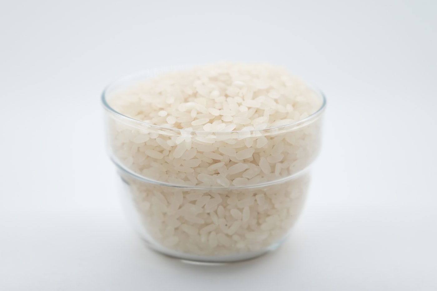 Glasschüssel mit Reis